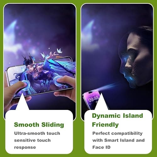 KUARMOR 2 Pack Matte Privacy Screen Protector for iPhone 17 Pro Max 6.9",Anti-Glare Anti-Spy Scratch Resistant Tempered Glass Film,Smooth Responsive Touch Anti-Scratch Glass，Easy to Install thumbnail 6