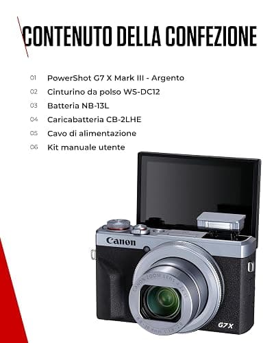 Canon PowerShot G7X Mark III (Argento) – Fotocamera Digitale Compatta con Sensore da 1 Pollice e Video 4K - Perfetta In Condizioni Di Scarsa Illuminazione E Per I Viaggi thumbnail 10