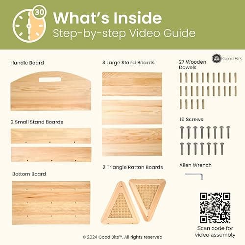 Double-Sided Montessori Bookshelf for Kids, Rattan Book Shelf for Playrooms, Nursery Book Shelves, Boho Bookcase thumbnail 6