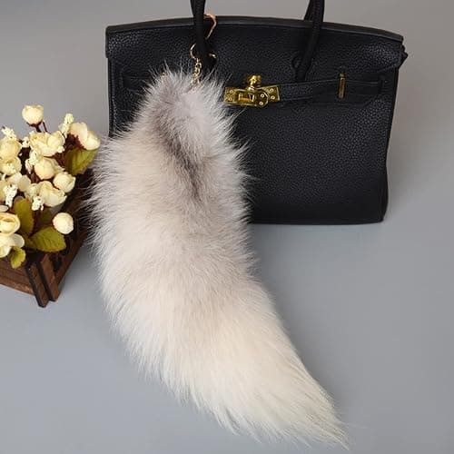 LIANXUE Animal Tail Key-Ring Tails Chain Keychain Personalized Animal Keyring Gift Long Charm Keychain for Women Girl thumbnail 7