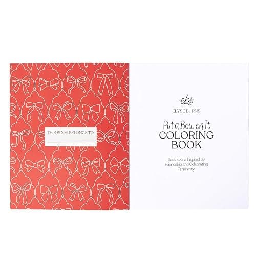 Put A Bow On It Coloring Book by Elyse Breanne Design | 40 Single-Sided Pages, Girly and Friendship Designs for Adults & Teens (8.5x10") thumbnail 2