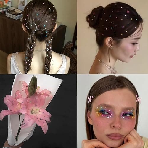 NOOEPC Self Adhesive Face Gems Stickers, Hair Gems Face Jewels Eye Jewels Rhinestones Festival Essentials Rave Accessories Rhinestone Stickers, Eye, Makeup for Kids,Women thumbnail 5