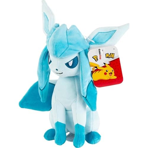 Pokemon Glaceon Plush - 8-Inch Soft Plush with Authentic Details thumbnail 4