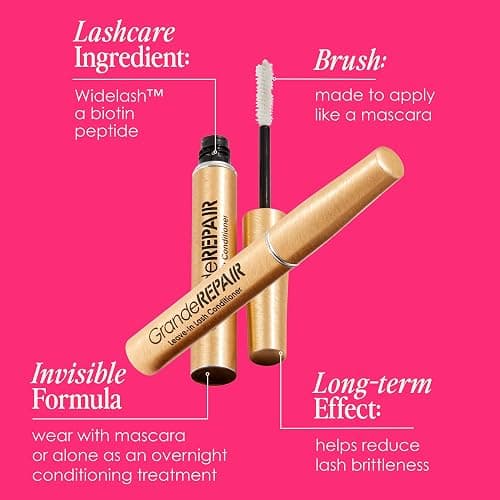 Grande Cosmetics GrandeREPAIR Leave-In Lash Conditioner Strengthens, Softens & Protects with Biotin Peptide & Nourishing Oils- Invisible Formula to Prevent Breakage, Support Healthier Lashes (0.10 oz) thumbnail 7
