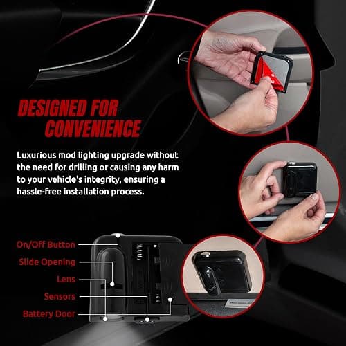 LED Car Door Light - Officially Licensed NFL Wireless Projector - Show Your Team Pride - Battery Powered, Easy Install thumbnail 4