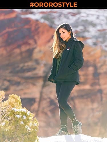 ORORO Heated Jacket - Black thumbnail 2