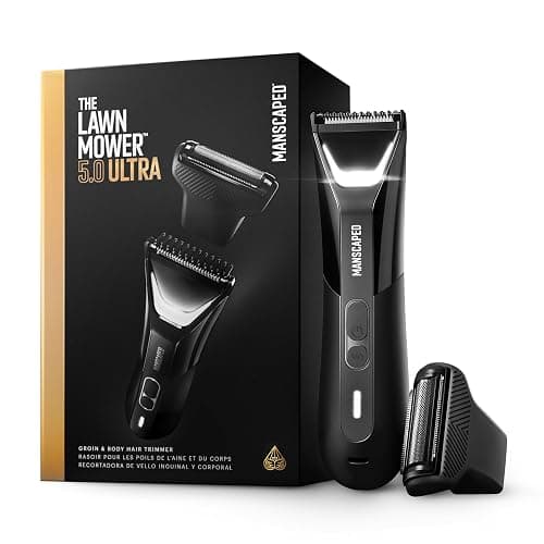 MANSCAPED® The Lawn Mower® 5.0 Ultra Groin & Body Hair Trimmer – Dual-Head SkinSafe® Trimmer & Foil Blades, Waterproof Wet/Dry Groomer, USB-C Rechargeable with Travel Case, Men’s Ball Shaver, Black thumbnail 9