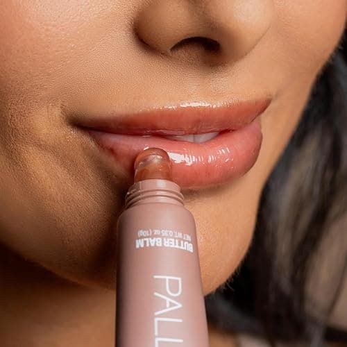 Palladio Butter Balm - Hydrating Lip Balm with Sheer Tint, Aloe, Peptides, Shea Butter, and Vegan Formulation for Instant Moisture, Shine, and Soothing Lip Care, Caramel Glazed thumbnail 5
