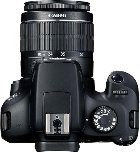 Canon EOS 4000D / Rebel T100 DSLR Camera w/EF-S 18-55mm f/3.5-5.6 Lens 3 Lens Kit Bundled with 128GB Memory + Wide Angle Lens + Telephoto Lens + Flash + More (Renewed) Black thumbnail 4