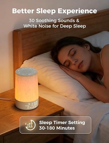 LIORQUE Sunrise Alarm Clock Wake Up Light 30 Soothing Sounds & White Noise, Digital Alarm Clock with Mains Powered for Bedroom, Adjustable 10 Brightness Levels & Night Light for Kids Adults thumbnail 5