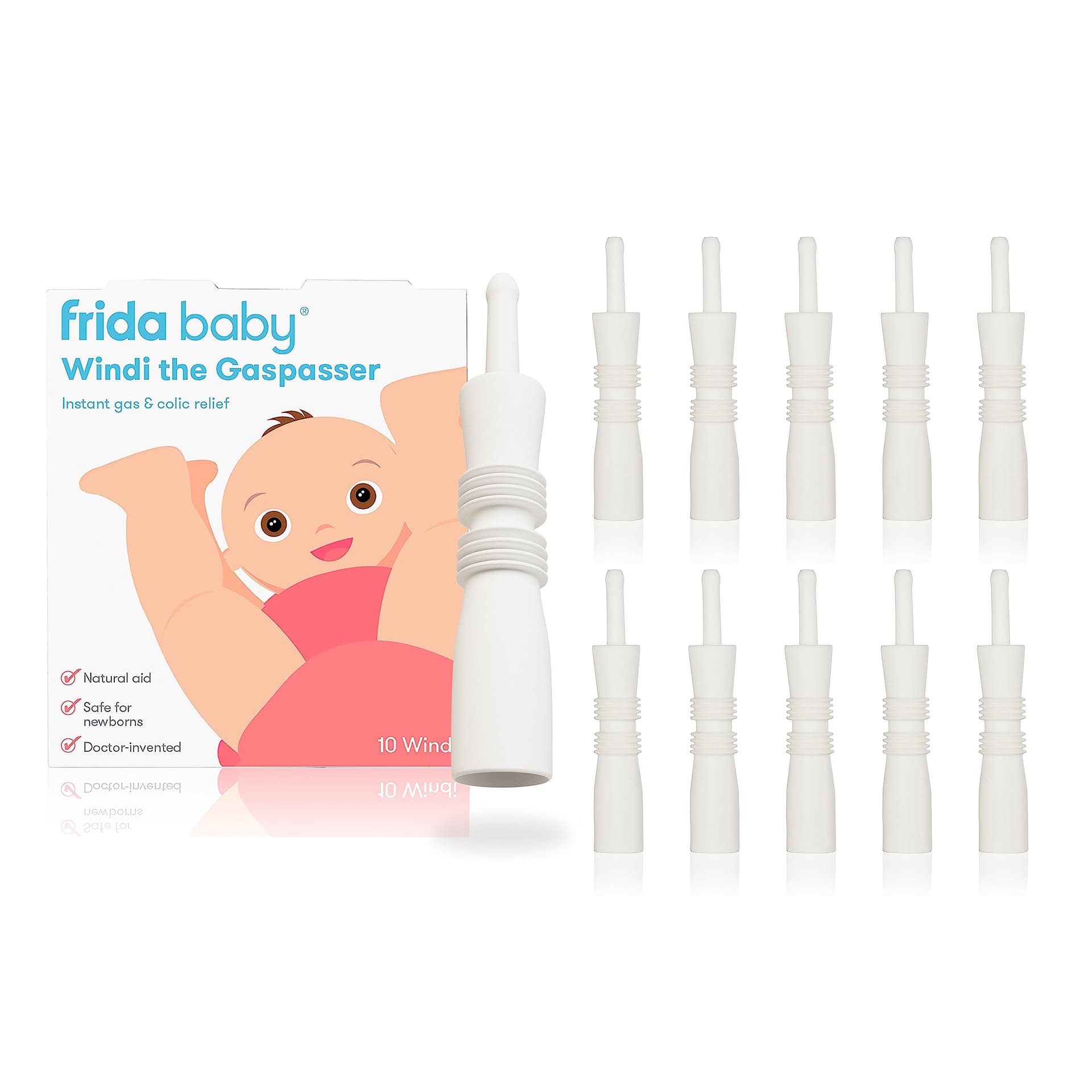 Frida Baby Windi Gas en Colic Reliever voor baby's, wit, 10 tellen - Image 1