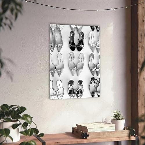 Black And White Poster Heels Y2K Vintage Luxury Posters Retro Fashion Prints Funky Canvas Wall Art for Modern Bedroom Dorm Living Room Office Decor Unframe-style 12x18inch(30x45cm) thumbnail 3