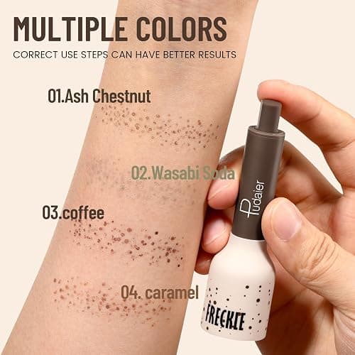 Pudaier Freckle Stamp - Waterproof Faux Freckle Pen, Natural-Looking Lifelike Freckle Makeup, 5-Point Quick Dry Long-Lasting Magic Fake Freckles Marker for Sunkissed Makeup (#3-Coffee) thumbnail 6