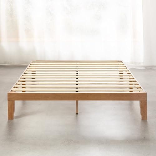 Mellow Naturalista Classic - 12 Inch Solid Wood Platform Bed with Wooden Slats, No Box Spring Needed, Easy Assembly, Full, Natural Pine thumbnail 3