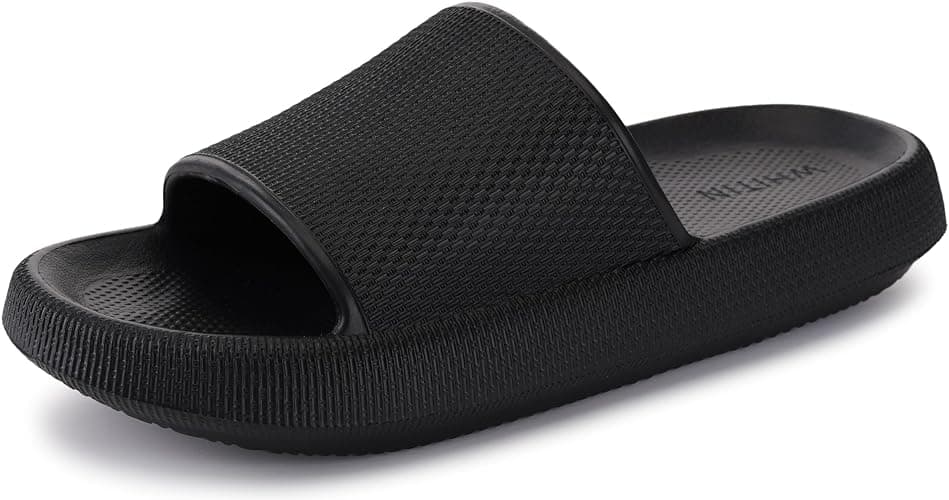 WHITIN Pillow Slippers for Women Non Slip | Cushioned Thick Sole Slides | Quick Drying Bathroom Sandals - Image 1
