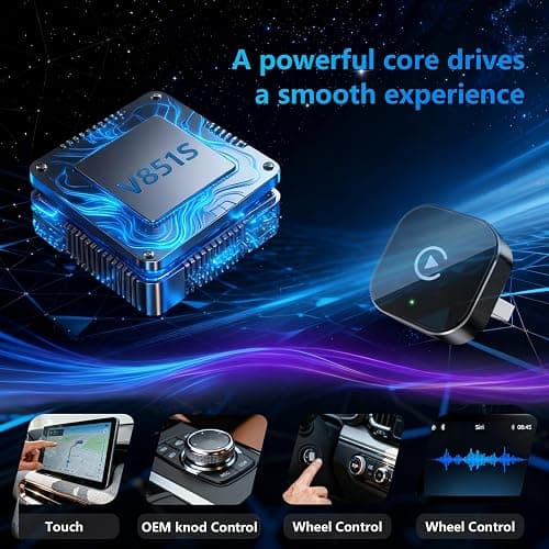YFDUNV Wireless CarPlay Adapter2026 Upgraded – Suitable for Apple iPhone & Android, with Compact Size, Plug-and-Play Convenience, and Fast, Stable Connection for CarPlay & Android Applications thumbnail 5