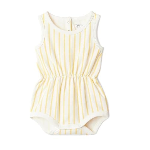 Amazon Essentials x Sofia Grainge Baby Girls' Lightweight French Terry Sleeveless Shorts Romper - Image 1