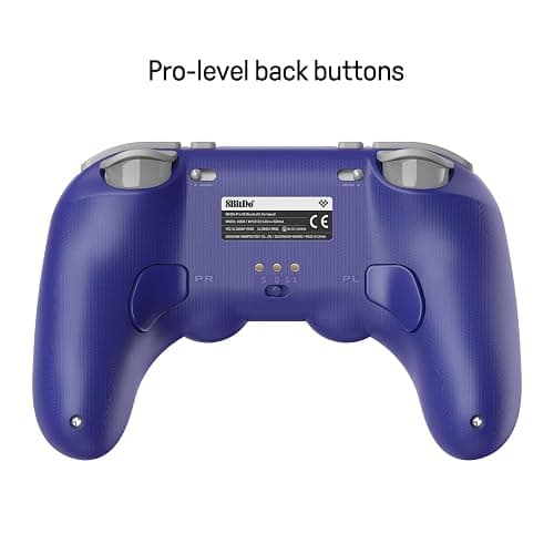 8Bitdo Pro 3 Bluetooth Controller with Swappable ABXY Buttons, TMR Joysticks, Hall Effect Triggers, Pro Back Buttons, Charging Dock, for Switch/Switch 2, Windows, Apple, SteamOS, Android - Purple thumbnail 4