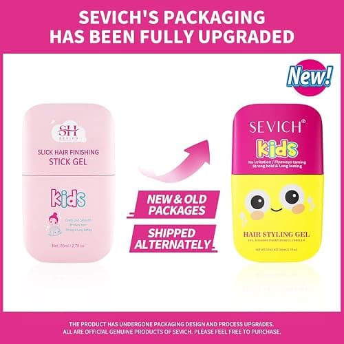 SEVICH Hair Gel For Kids With Comb, Toddler Hair Wax Stick For Girls - Quick Fix For Flyaways & Stray Ends - Frizz Control Finishing Stick - Gentle & Easy To Use 2.7fl oz/80ml thumbnail 4