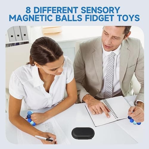 Magnetic Sensory Balls Fidget Toys for Adults&Teens, Stress Relief Silicone Sensory Toys for Autism ADHD Anxiety,Fun Textures Gadgets,Office Desk Toy,Easter Stocking Stuffers for Women Men Teen Gift thumbnail 8