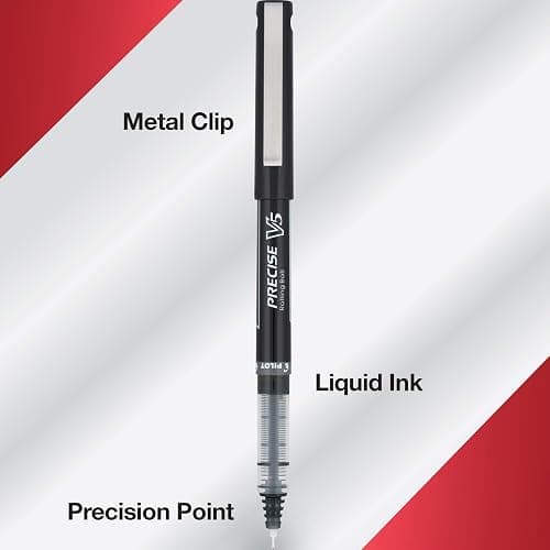 Pilot, Precise V5, Capped Liquid Ink Rolling Ball Pens, Extra Fine Point 0.5 mm, Assorted Colors, Pack of 12 - Assorted thumbnail 2