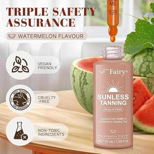 Tanning Drops to Drink - Sunless Tanning Drops To Drink - Bronze Tanning for Face and Body, Promotes Healthy Skin, Suitable for All Skin Types thumbnail 7