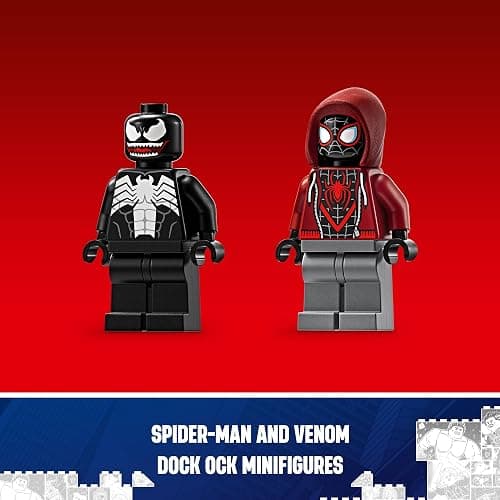 LEGO Marvel Venom Mech Armor vs. Miles Morales, Posable Action for Kids, Marvel Building Set with Minifigures, Travel Toy, Super Hero Battle Gift for Boys and Girls Aged 6 and Up, 76276 thumbnail 6