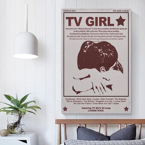 UYHKVXF Tv Girl Vintage Poster Music Posters Canvas Art Poster And Wall Art Picture Print Modern Family Bedroom Decor Posters 12x18inch(30x45cm) (gray) thumbnail 5
