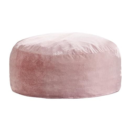 Hobestluk Bean Bag Chairs Giant Beanbag Chair with Filler, Memory Foam Bean Bags with Fluffy & Machine Washable Cover, Bean Bag Chairs for Aduts for Living Room, Bedroom (Pink, 5FT - 50” x 50” x 24”) thumbnail 8