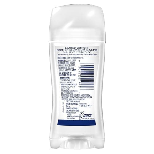 Secret Aluminum Free Deodorant for Women, 48hr Odor Protection with Pro-Hyaluronic Acid, PH Balancing Minerals, Holiday Dry Solid, Spoonful of Sugar with Glazed Crème & Vanilla Custard Scent, 2.4 oz thumbnail 13