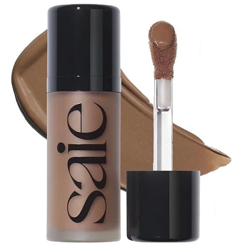 Saie Dew Bronze - Hydrating Liquid Bronzer Stick For a Sun Kissed Glow - Liquid Contour Stick Infused with Nourishing Skin Care Ingredients - Sculpted Face Makeup Essential - Salt (0.4 oz) - Image 1
