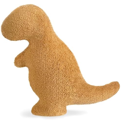 Dino Nugget Pillow Plush Birthday Gifts for Boys Girls, Chicken Dino Nuggets Plush Pillow Funny Easter Gifts , Dinosaur Stuffed Animals Dinosaur Gifts Birthday Present for Kids Teens(Small, Tyran Rex) - Image 1