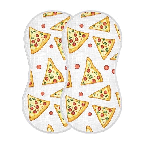 vvfelixl Delicious Sliced Pizza Burp Cloths for Baby Boy Girls Baby Washcloths Burp Rags 1 Pack thumbnail 7