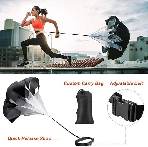 X-UMEUS Agility Ladder Speed Training Equipment Set-20ft Agility Ladder,12 Soccer Cones,4 Hurdles, Jump Rope, Running Parachute| Basketball Football Soccer Training Equipment for Kids Youth Adults thumbnail 5