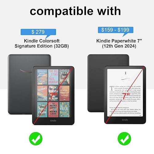 Case for Kindle Paperwhite 12th Gen 2024 (7") & Kindle Colorsoft Signature Edition – Premium PU Leather Cover with Auto Sleep/Wake, Lightweight & Durable Kindle Paperwhite Case, Black Leopard Print thumbnail 2