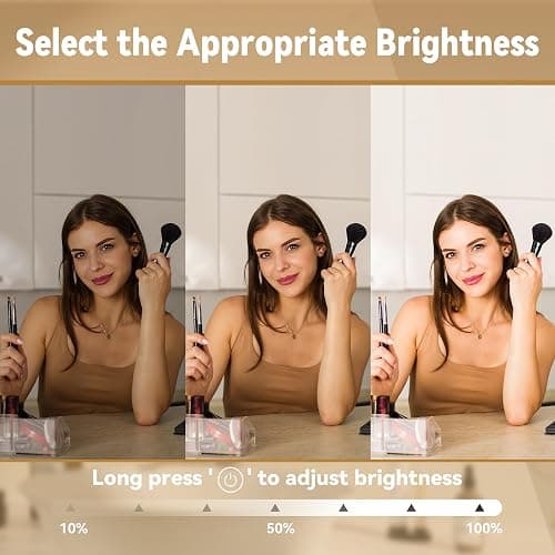 Hasipu 31"x22" Vanity Mirror with Lights, Makeup Mirror with Lights and Magnification, Hollywood Mirror with 3 Color Modes, LED Make up Mirror, Light up Mirror with USB & Type-C Charging thumbnail 4