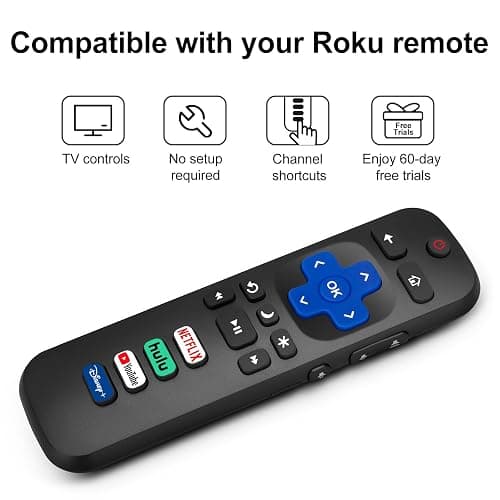 (Pack of 2) Replacement Remote Control Only for Roku TV thumbnail 4