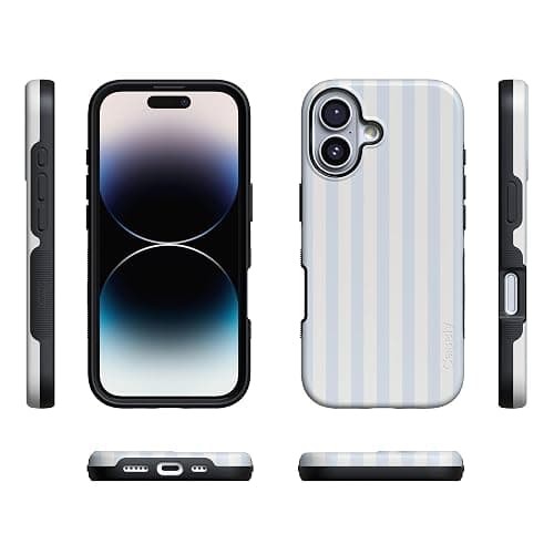 Casely iPhone 17 Case | Blue Stripes | Sunday Best | Compatible with MagSafe | Bold Protective Design thumbnail 9