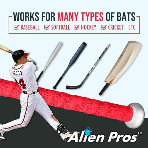 ALIEN PROS Bat Grip Tape for Baseball (2 Grips/4 Grips) – 1.1 mm Precut and Pro Feel Bat Tape – Replacement for Old Baseball bat Grip – Wrap Your Bat for an Epic Home Run (2 Grips/4 Grips) thumbnail 6