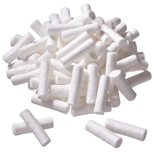 100 Dental Cotton Rolls, One Inch Nosebleed Plugs for Kids or Adults - Extra Absorbent Blood Clotting, Cotton Rolls (100 Count) - Image 1