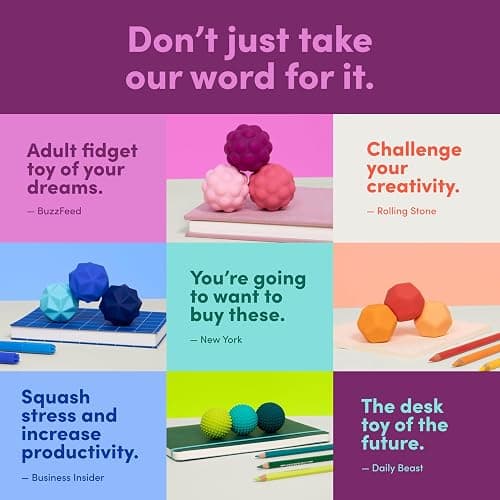 Speks Odds Soft Silicone Fidget Magnets | Silent Stress Relief Toys | Textured Magnetic Balls for Adults & Teens 14+ | Purple thumbnail 7