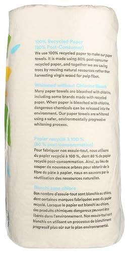 365 by Whole Foods Market, 100% Recycled Jumbo Paper Towels, Ultra-Strong, 135 Sheets per Roll, 3 Count - 1 Count (Pack of 3) thumbnail 4