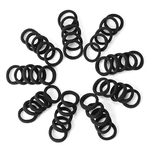 100 Pcs Baby Hair Ties, Seamless Cotton Toddler Hair Ties for Girls and Kids, Black Small Soft Hair Elastics Ponytail Holders thumbnail 3