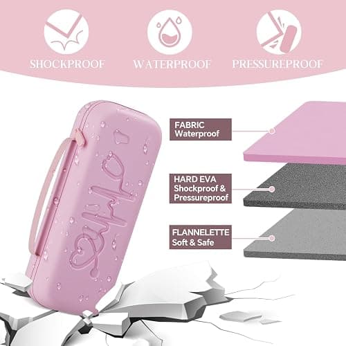 Hard Shell Stethoscope Case for 3M Littmann Classic III, Cardiology IV, MDF, EKO - Nursing School Essentials, Nursing Student Gifts, Nurse Stethoscopes Accessories for Work, Pink thumbnail 6