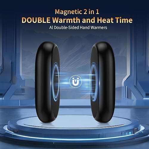 Hand Warmers Rechargeable 2 Pack, Electric Hand Warmer, 24Hrs Long Lasting Magnetic Reusable Hand Warmers with 3 Heat Settings, Portable Pocket Heater, for Men, Women, Camping, Hunting, Golf, Ski thumbnail 5