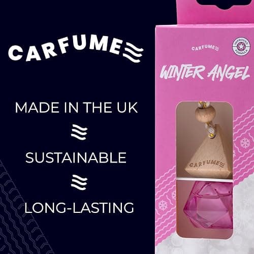 Carfume Limited Edition Winter Angel Car Air Freshener | Premium Bubblegum, Vanilla & Cotton Candy Fragrance | Luxury Recyclable Scented Diffuser - Odour Eliminator - UK Made Car Accessories thumbnail 5