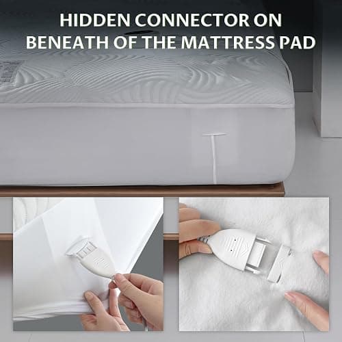 Full Size Electric Heated Mattress Pad - Bed Warmer with Memory & Preheat Functions, 12 Heat Settings Single Control for 1-12 Hours Auto Off, Lighted Button thumbnail 8