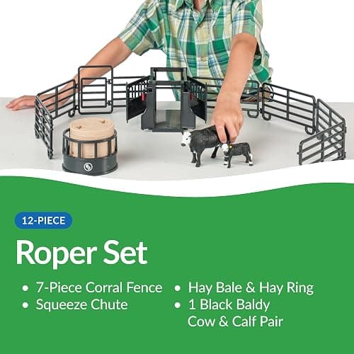 Big Country Toys 6666 Ranch Black Angus Ranch Set – Realistic Ranch Playset with Cattle, Accessories & Farm Fun thumbnail 2