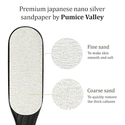 Pumice Stone Foot Scrubber - Pedicure Foot File with Handle for Dry Dead Skin - Callus Remover for Feet - Foot Scraper - Exfoliating Brush for Heels, Elbows, Hands thumbnail 3