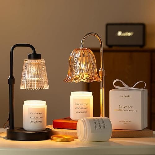 GODONLIF Candle Warmer Lamp with Timer Dimmable, Birthday Gifts for Women Mom, House Warming Gifts New Home Decor, Wax Melt Warmer for Jar Candles with 2 Bulbs thumbnail 10